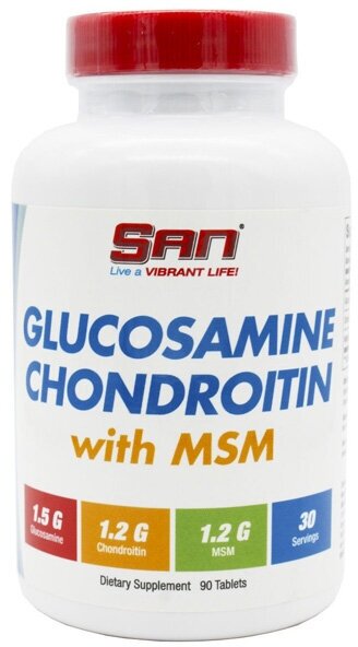 Glucosamine Chondroitin MSM SAN 90 таб. (Без вкуса)