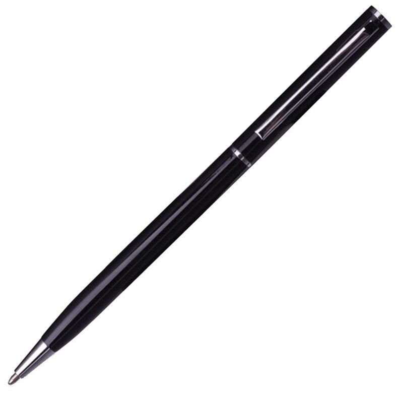 Ручка шариковая подарочная мужчине / женщине синяя для письма Brauberg "Delicate Black", узел 1 мм, линия 0,7мм