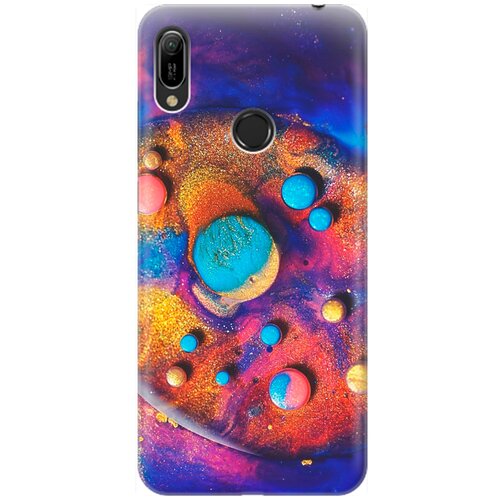 фото Re:pa накладка transparent для huawei y6 (2019) / honor 8a с принтом "красочные капли"