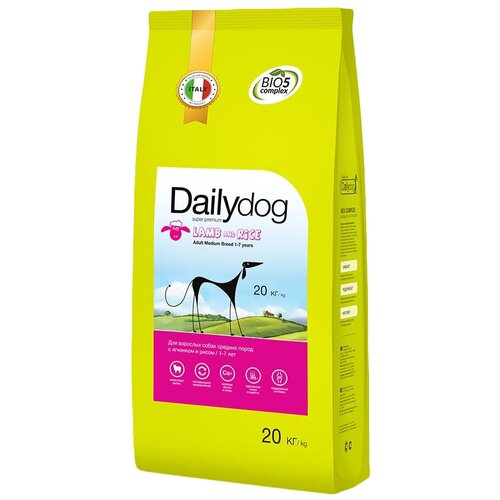 Сухой корм для собак DailyDog Classic Line, ягненок, с рисом 1 уп. х 1 шт. х 3 кг