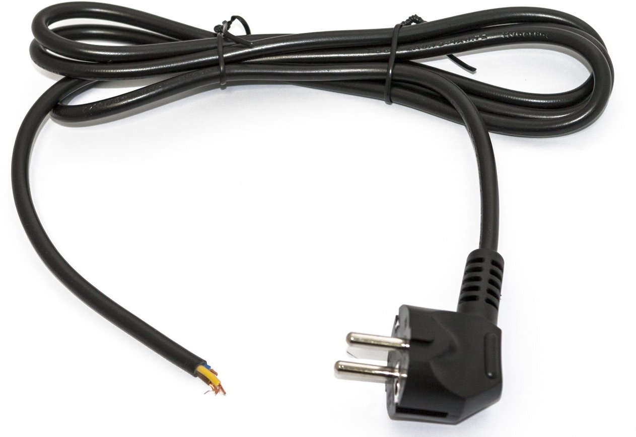 Hyperline PWC-SHM-OE-5.0-BK кабель с вилкой Schuko (open end) длиной 5м (3x1.0 кв. мм) цвет черный - фотография № 2