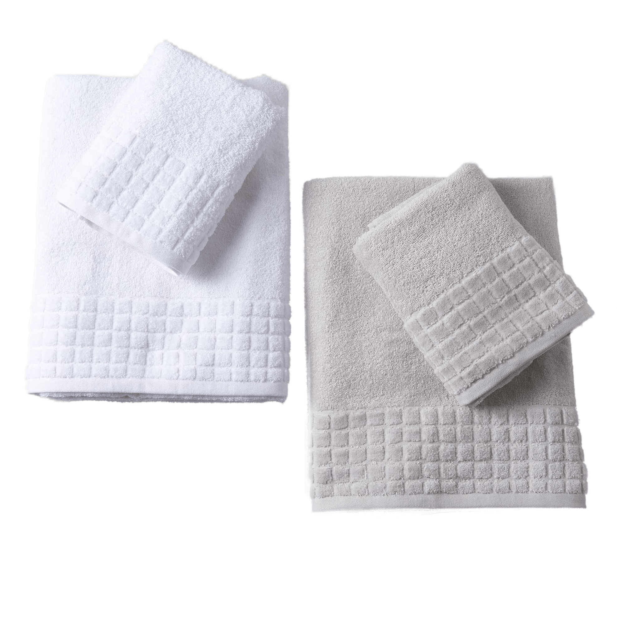 Набор полотенец  Linens Puffy для рук и лица, бежевый/серый