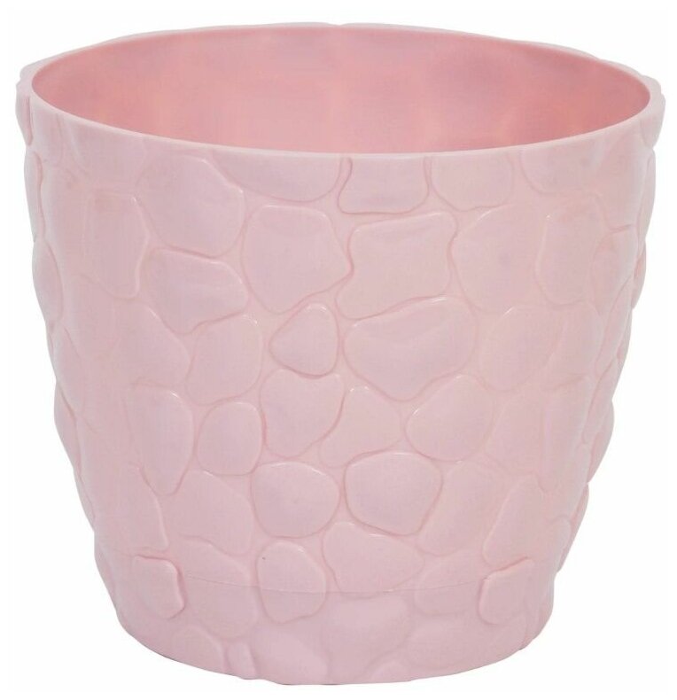 Кашпо Idea Камни 18 h15.5 см v2.6 л пластик розовый