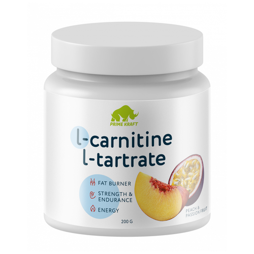 Prime Kraft L-карнитин L-Tartrate, 200 гр., персик-маракуйя аминокислота prime kraft 2 1 1 персик маракуйя 150 гр