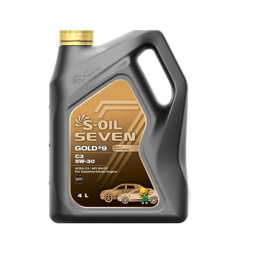 Синтетическое моторное масло S-OIL SEVEN GOLD#9 PAO C3 5W-30, 4 л