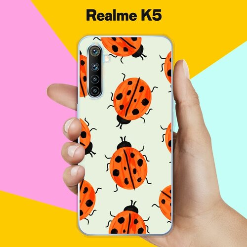 Силиконовый чехол на Realme K5 Коровки / для Реалми К5