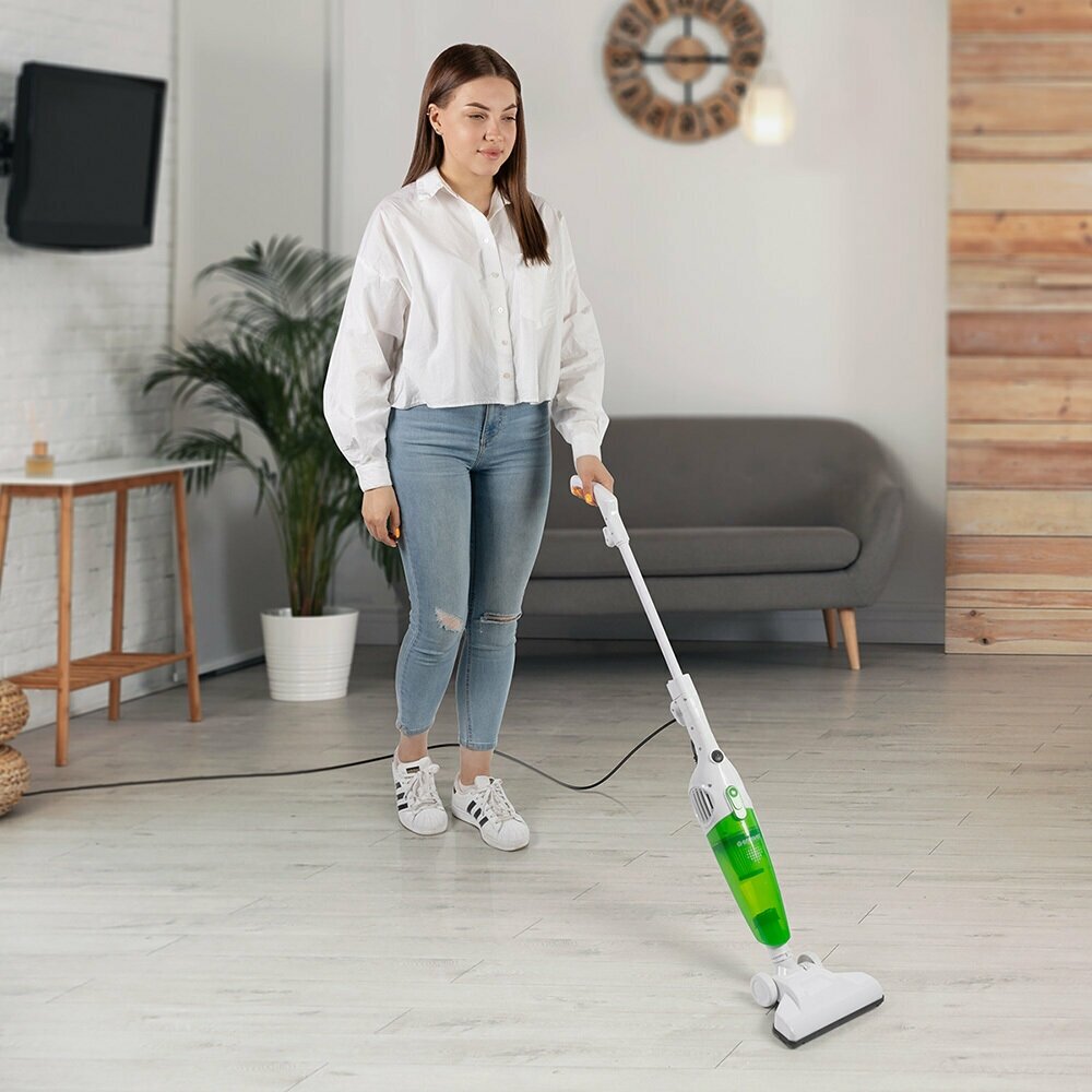 Ручной пылесос (handstick) ENDEVER SKYCLEAN VC-279, 700Вт, белый/зеленый - фото №2