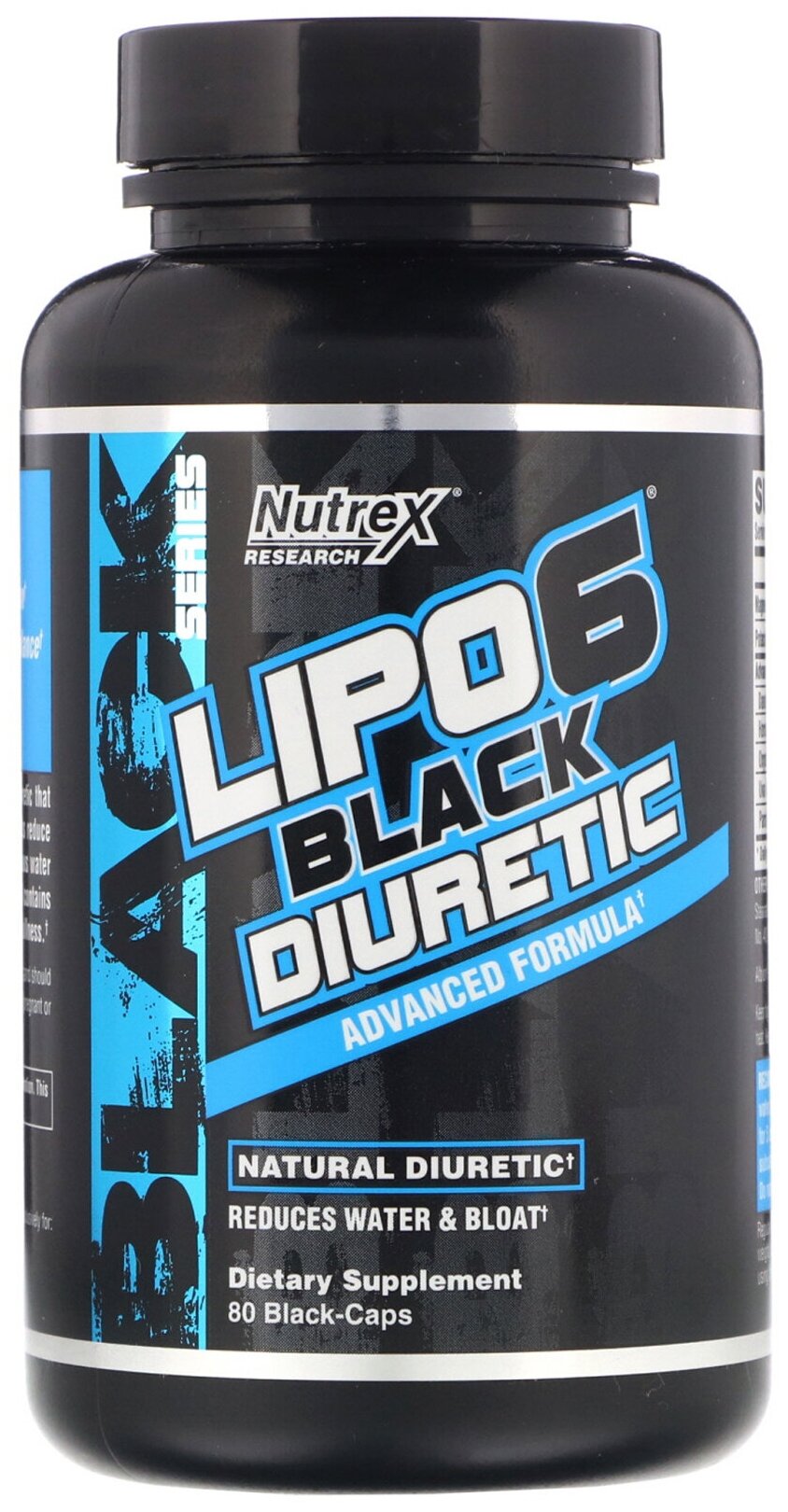 Жиросжигатель Nutrex Lipo 6 Black Diuretic, 80 капсул / Для похудения мужчин и женщин