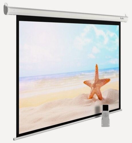 Изображение товара Экран с электроприводом Cactus 138x220см MotoExpert CS-PSME-220x138-WT 16:10 настенно-потолочный рулонный белый