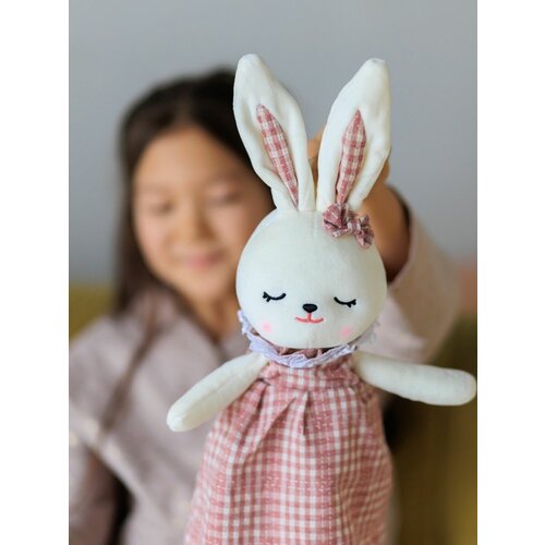 Мягкая игрушка Зайка в платье для девочек, 40 см