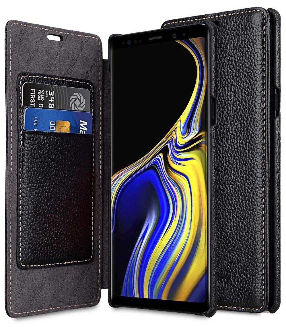 Кожаный чехол книжка Melkco для Samsung Galaxy Note 9 - Face Cover Book Type черный