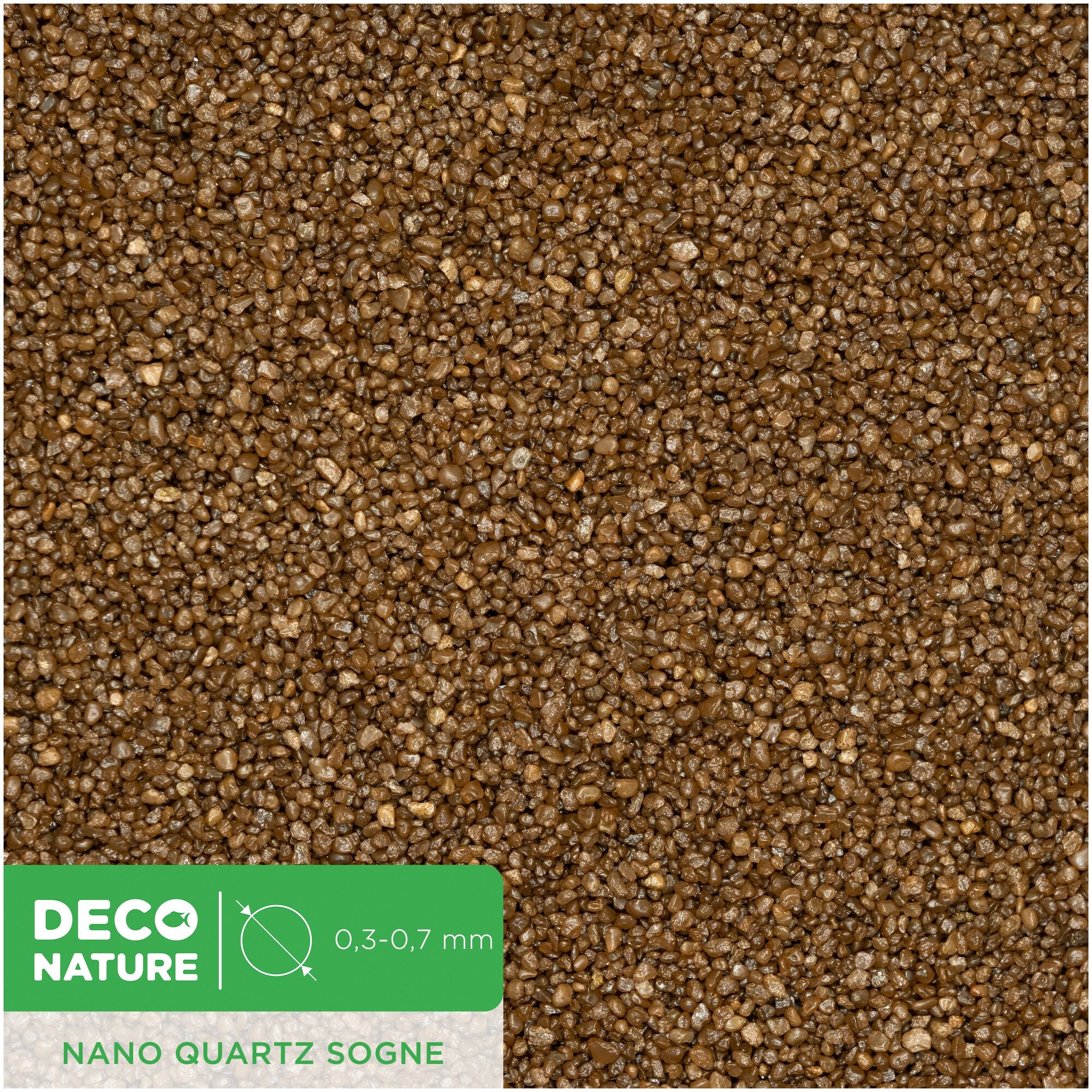 DECO NATURE SOGNE - Коричневый кварцевый песок фракции 0.3-0.7 мм, 3,5л/5,3кг