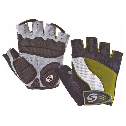 STELS Велоперчатки SCG 46-0078 зелёно-бело-серые p M 302100₽