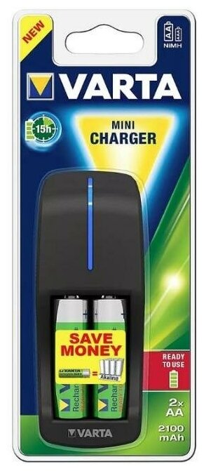 Зарядное устройство VARTA Mini Charger + 2AA 2100 mAh R2U