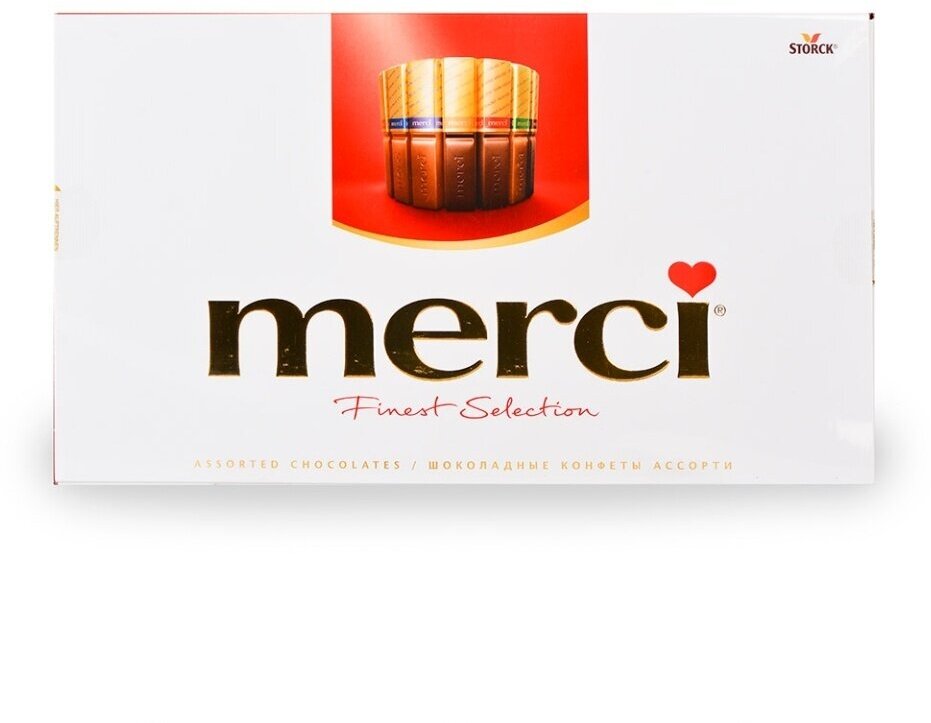 Набор шоколадных конфет Merci, ассорти, 400г, картонная коробка - фотография № 12