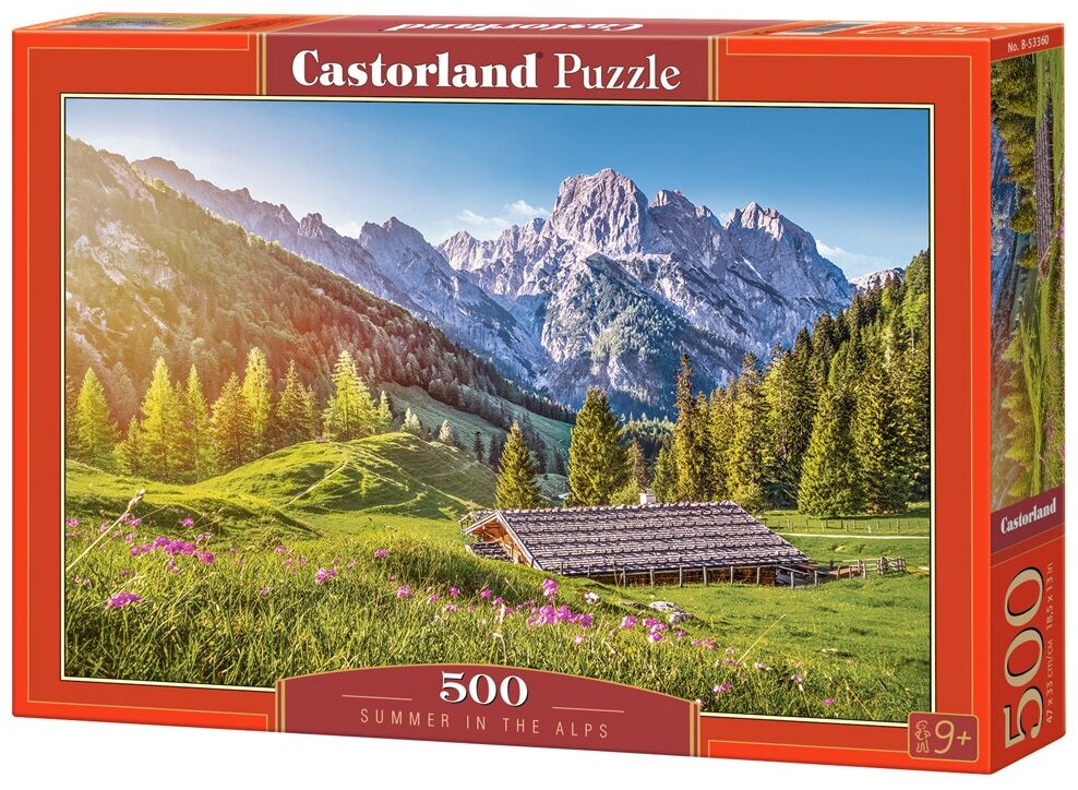 Пазл Castorland Puzzle Лето в Альпах 500 деталей 47*33см В-53360 9+