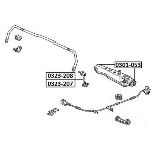 фото Тяга / стойка стабилизатора asva 0323-208 для honda cr-v i