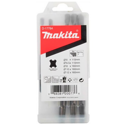 набор буров makita sds plus 5шт d 58914 Набор SDS-plus Makita D-17784 160 мм