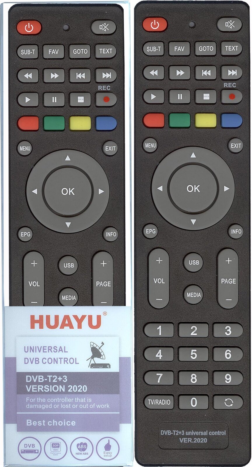 Пульт ДУ Huayu DVB-T2+3 Version 2020