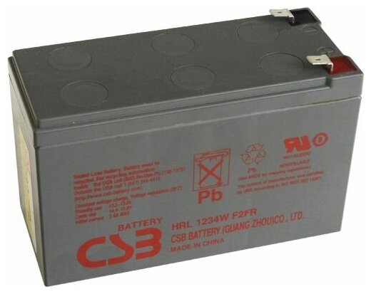 Батарея CSB HRL 1234W 12В, 9Ач, 151х65х98.3мм (с увеличенным сроком службы 10 лет)