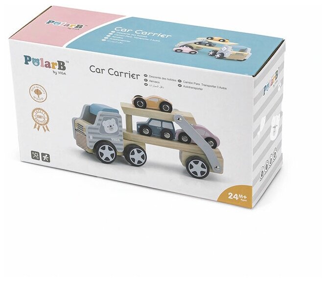 Трейлер с машинками Viga, в коробке 44014 — фото 1