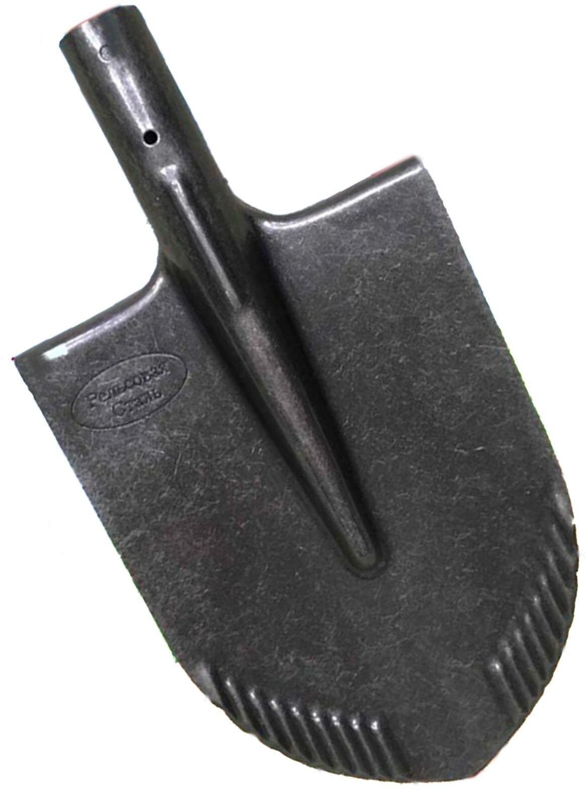 Лопата штыковая с зубчиками, рельсовая сталь, без черенка - фотография № 2