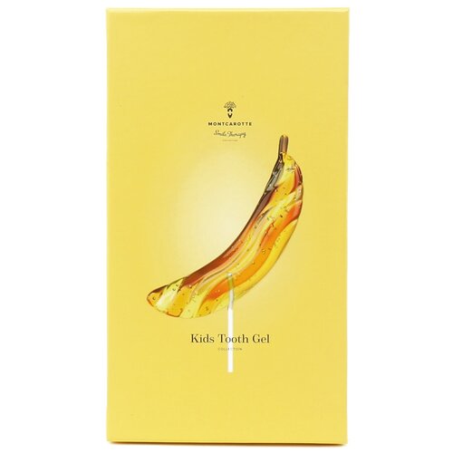 фото Набор для чистки зубов montcarotte present set kids банан 0+, желтый