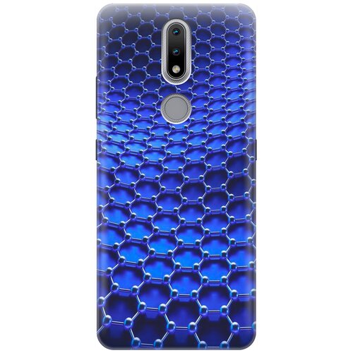 фото Ультратонкий силиконовый чехол-накладка для nokia 2.4 с принтом "молекулярная цепь" gosso