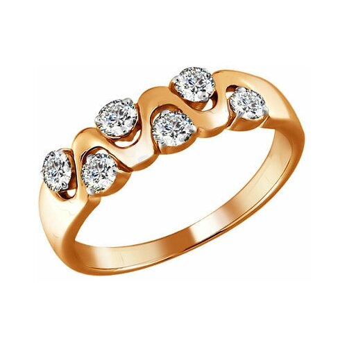 фото Золотое кольцо sokolov 1010346 с бриллиантом diamant-online