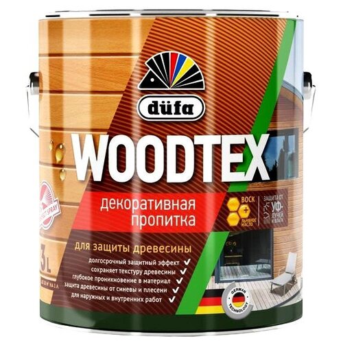 Dufa пропитка WOODTEX, 3 л, орех