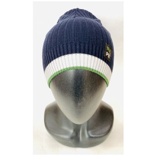 фото Шапка pompona, размер 44-48, синий