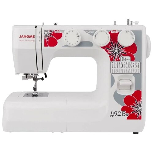 Швейная машина Janome J925S, белый/красный/серый швейная машина janome el532 белый серый