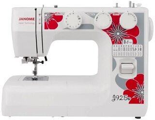 Швейная машина Janome J925S, белый/красный/серый