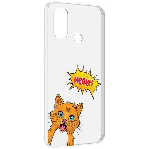 Чехол MyPads кот-мяу детский для UleFone Note 10P / Note 10 задняя-панель-накладка-бампер