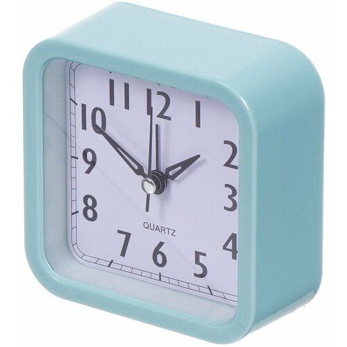 Часы-будильник настольные, 9.7х9.7 см, квадратные, пластик, в ассортименте, Классик, Y4-5210