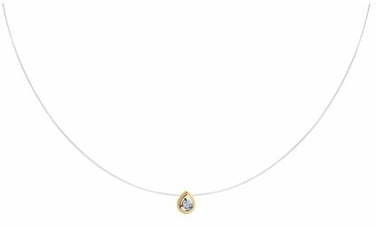 Колье Diamant online, красное золото, 585 проба, фианит