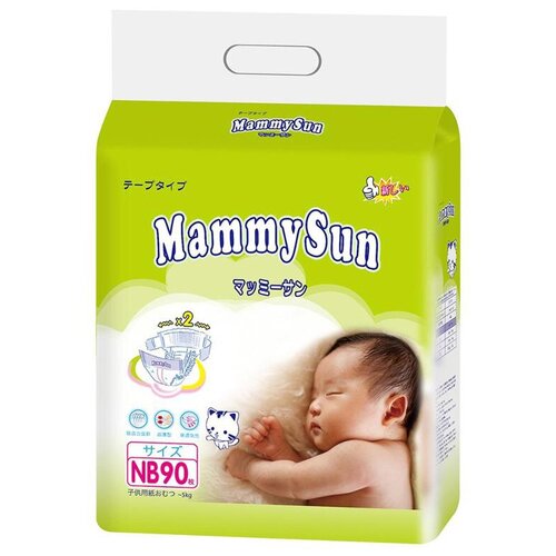 фото Подгузники mammysun 0-5кг (90шт) n/b / для новорожденных / маммисан