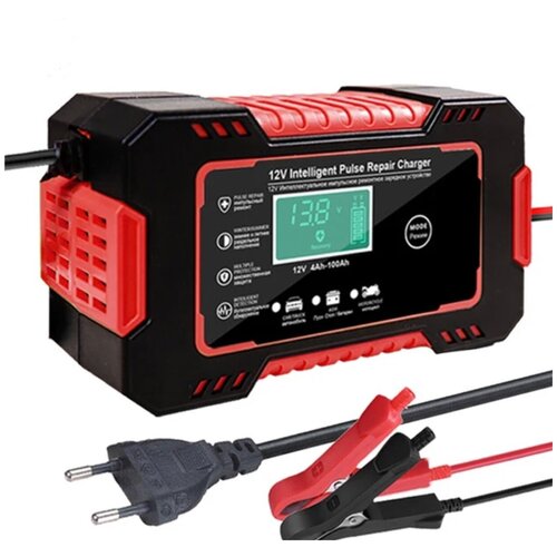 Полностью автоматическое автомобильное зарядное устройство для аккумуляторов 12В 6A с сенсорным экраном и ЖК-дисплеем 197000₽