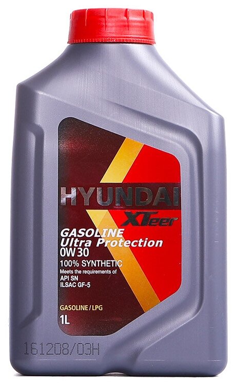 Моторное масло Hyundai XTeer Gasoline Ultra Protection 0W-30, синтетическое, 1 л