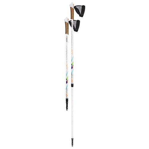 Палки для скандинавской ходьбы со сменными комплектующими телескопические складные US Medica Carbon GT, белый