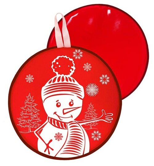 Ледянка Leader Снеговик, диаметр: 40.5 см, красный