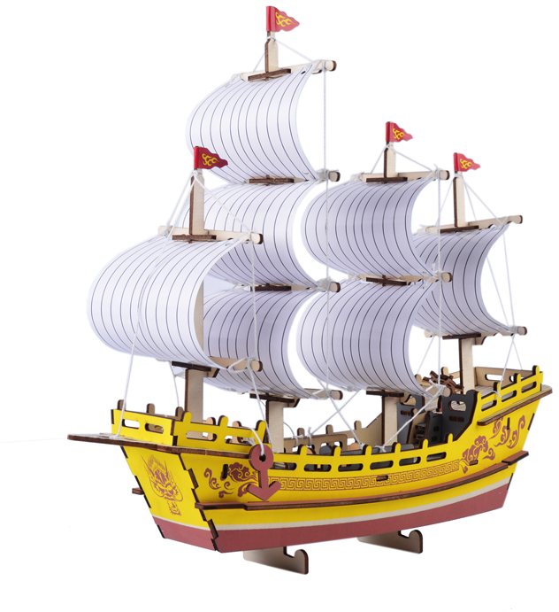 3D puzzle Сборная модель / деревянный конструктор - парусный корабль "Великий шелковый путь"