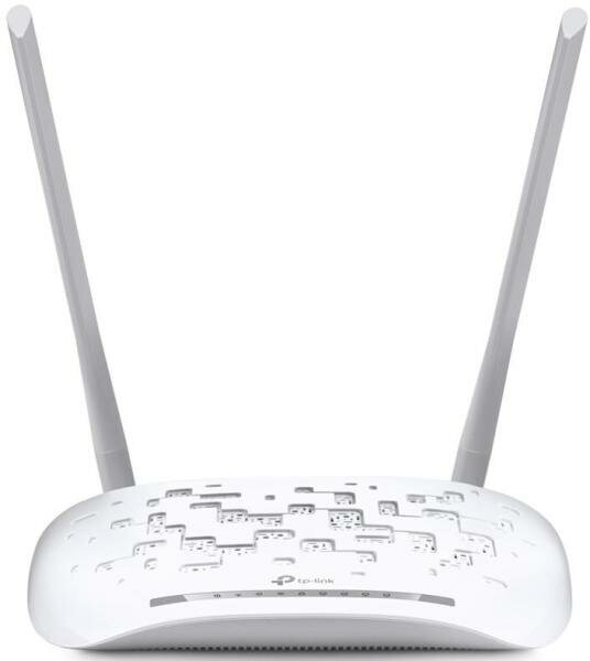 Беспроводной маршрутизатор ADSL TP-LINK TD-W8961N 802.11bgn 300Mbps 2.4 ГГц 4xLAN белый