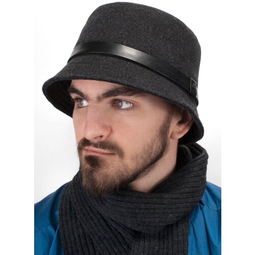 Панама Antar, демисезон/зима, шерсть, утепленная, размер 58-59, серый