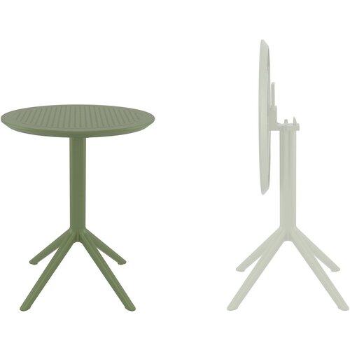 Складной пластиковый стол Siesta Contract Sky Folding Table Ø60, темно-серый