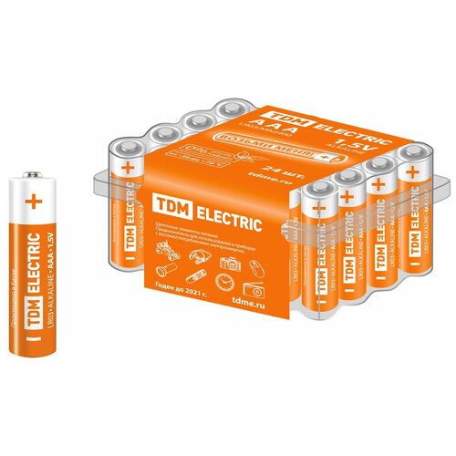 Элемент питания LR03 AAA Alkaline 1,5V BOX-24 TDM (упак.24 шт)