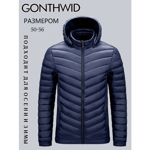 GONTHWID/Мужская легкая стеганая куртка/повседневная куртка/съемный капюшон