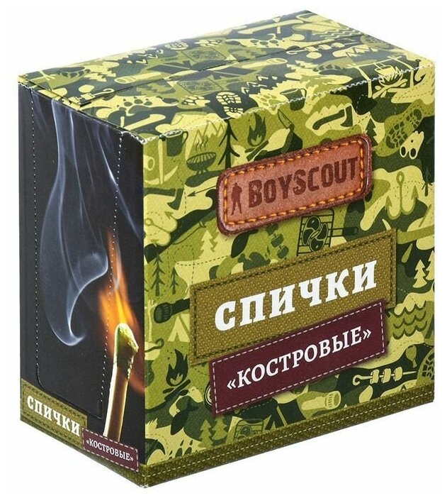 Спички Boyscout костровые 90 мм (10шт/уп) - фотография № 5