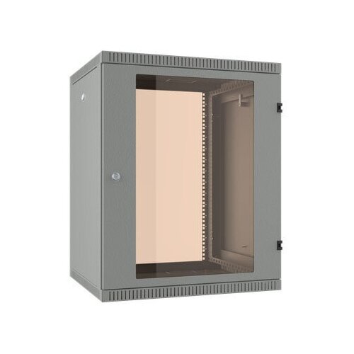 Шкаф коммутационный NT WALLBOX 15-63 G (084700) настенный 15U 600x350мм пер. дв. стекл направл. под закл. гайки 335кг серый 300мм 20кг 744мм IP20 сталь