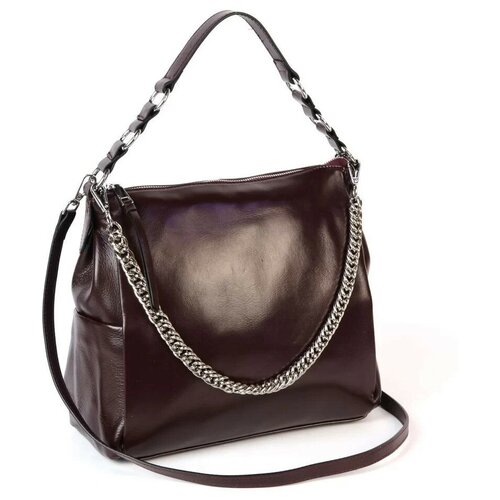 фото Женская кожаная сумка 5536 пурпл (125999) fuzi house